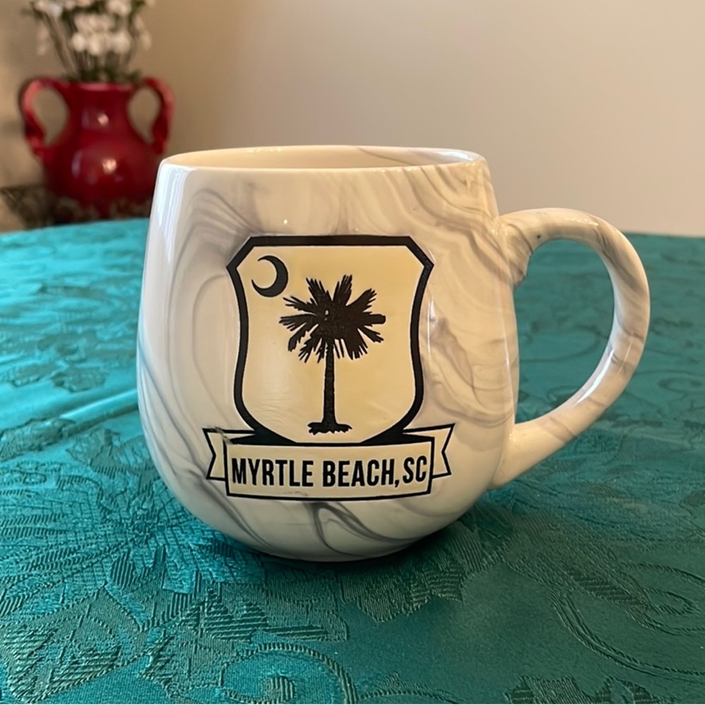 White Marble Myrtle Beach Mug